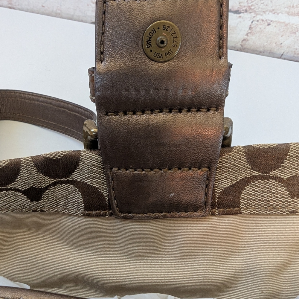 Coach Soho 8k38Signature ShoulderBag Leather & canvas women's Bag - Picture 11 of 16